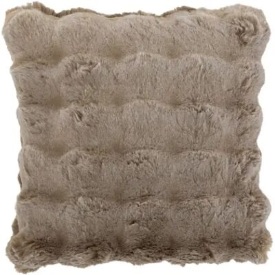 J-Line Coussin carré en polyester marron 45x45x18 cm - Publicité J-Line Coussin carré en polyester marron 45x45x18 cm - Publicité
