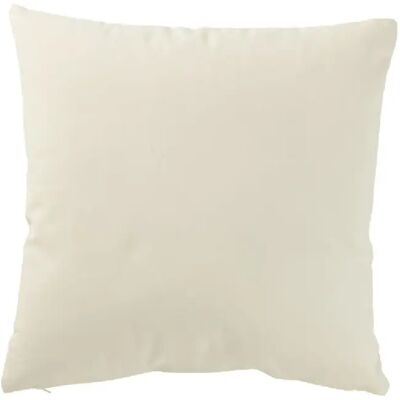 J-Line Coussin carré en coton beige 45x45x12 cm - Publicité J-Line Coussin carré en coton beige 45x45x12 cm - Publicité