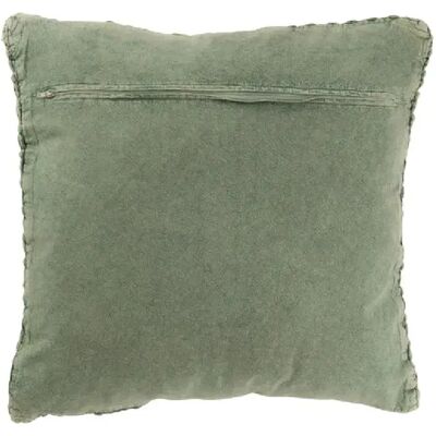 J-Line Coussin carré en coton vert 50x50x12 cm - Publicité J-Line Coussin carré en coton vert 50x50x12 cm - Publicité