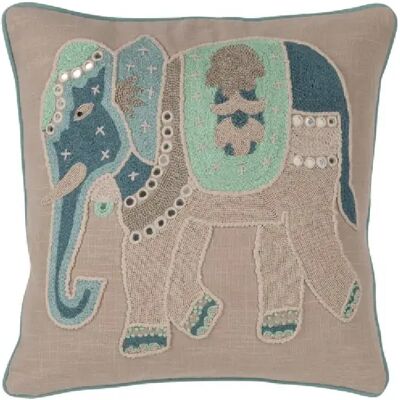 J-Line Coussin éléphant en coton gris/bleu 45x45x15 cm - Publicité J-Line Coussin éléphant en coton gris/bleu 45x45x15 cm - Publicité