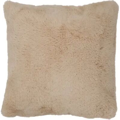 J-Line Coussin carré en polyester beige 42x42cm - Publicité J-Line Coussin carré en polyester beige 42x42cm - Publicité