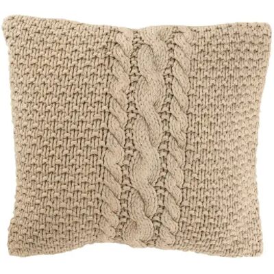 J-Line Coussin carré en coton beige 50x50x12 cm - Publicité J-Line Coussin carré en coton beige 50x50x12 cm - Publicité