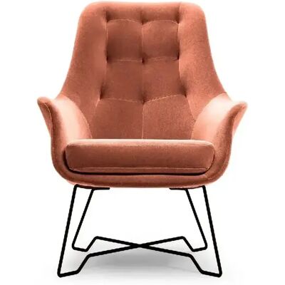 Casanova Fauteuil en tissu chiné Terracotta - Publicité Casanova Fauteuil en tissu chiné Terracotta - Publicité