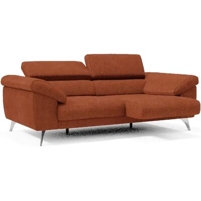 Divani.store Donatello canapé en tissu détachable 213 cm Orange rouille - Publicité Divani.store Donatello canapé en tissu détachable 213 cm Orange rouille - Publicité