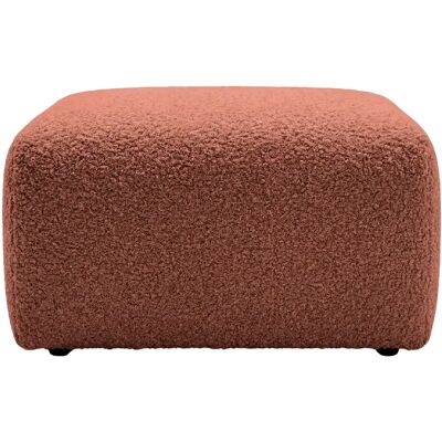Casanova Pouf en tissu bouclette Terracotta 74x74x41 - Publicité Casanova Pouf en tissu bouclette Terracotta 74x74x41 - Publicité
