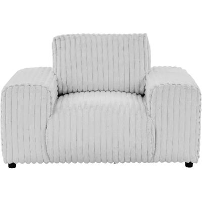 Casanova Fauteuil en velours côtelé Gris clair - Publicité Casanova Fauteuil en velours côtelé Gris clair - Publicité
