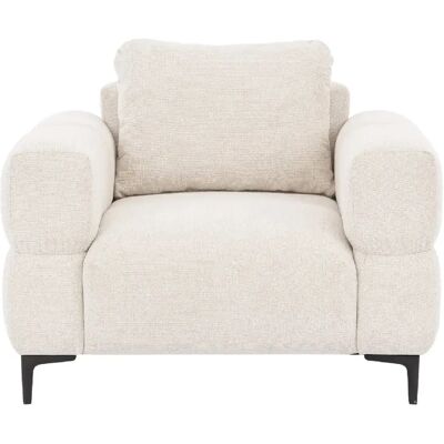 Casanova Fauteuil en tissu lisse Beige - Publicité Casanova Fauteuil en tissu lisse Beige - Publicité