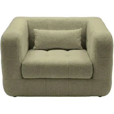Casanova Fauteuil en tissu chenille Vert - Publicité Casanova Fauteuil en tissu chenille Vert - Publicité