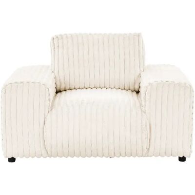 Casanova Fauteuil en velours côtelé Beige - Publicité Casanova Fauteuil en velours côtelé Beige - Publicité