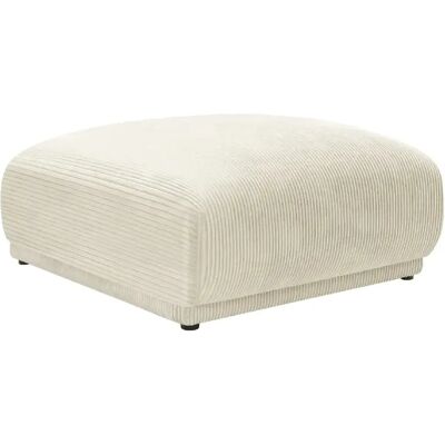 Casanova Pouf en velours côtelé Beige 102x83x46 - Publicité Casanova Pouf en velours côtelé Beige 102x83x46 - Publicité