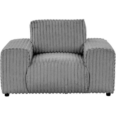 Casanova Fauteuil en velours côtelé Gris foncé - Publicité Casanova Fauteuil en velours côtelé Gris foncé - Publicité