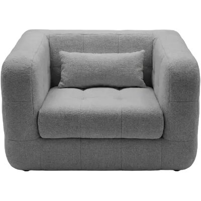 Casanova Fauteuil en tissu chenille Gris foncé - Publicité Casanova Fauteuil en tissu chenille Gris foncé - Publicité