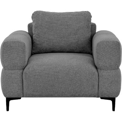 Casanova Fauteuil en tissu lisse Gris foncé - Publicité Casanova Fauteuil en tissu lisse Gris foncé - Publicité