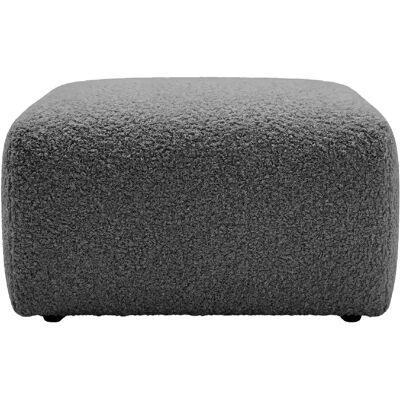 Casanova Pouf en tissu bouclette Gris 74x74x41 - Publicité Casanova Pouf en tissu bouclette Gris 74x74x41 - Publicité