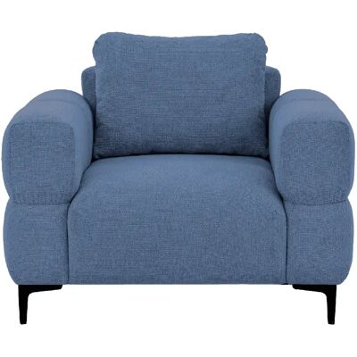 Casanova Fauteuil en tissu lisse Bleu - Publicité Casanova Fauteuil en tissu lisse Bleu - Publicité