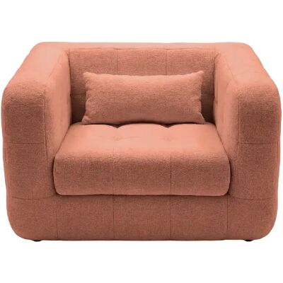 Casanova Fauteuil en tissu chenille Terracotta - Publicité Casanova Fauteuil en tissu chenille Terracotta - Publicité