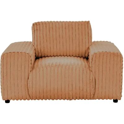 Casanova Fauteuil en velours côtelé Terracotta - Publicité Casanova Fauteuil en velours côtelé Terracotta - Publicité