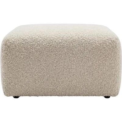 Casanova Pouf en tissu bouclette Beige 74x74x41 - Publicité Casanova Pouf en tissu bouclette Beige 74x74x41 - Publicité