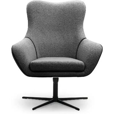 Casanova Fauteuil en tissu chiné Gris foncé - Publicité Casanova Fauteuil en tissu chiné Gris foncé - Publicité