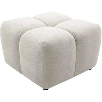 Casanova Pouf en tissu lisse Beige 71x71x44cm - Publicité Casanova Pouf en tissu lisse Beige 71x71x44cm - Publicité