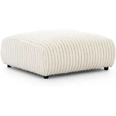 Casanova Pouf en velours côtelé Beige 88x88x37cm - Publicité Casanova Pouf en velours côtelé Beige 88x88x37cm - Publicité