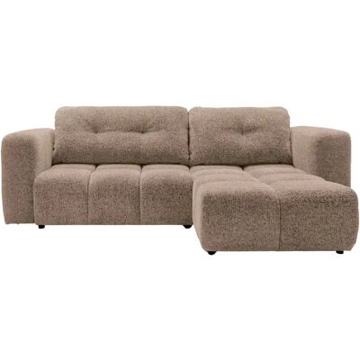 Casanova Canapé d'angle convertible tissu chenille 3 places Café - Publicité Casanova Canapé d'angle convertible tissu chenille 3 places Café - Publicité