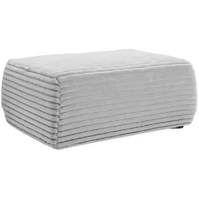 Casanova Pouf en velours côtelé Gris clair 100x68x42cm - Publicité Casanova Pouf en velours côtelé Gris clair 100x68x42cm - Publicité