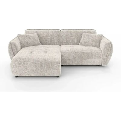 Casanova Canapé d'angle tissu chenille 4 places Beige Gauche - Publicité Casanova Canapé d'angle tissu chenille 4 places Beige Gauche - Publicité
