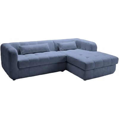 Casanova Canapé d'angle tissu chenille 4 places Bleu Droit - Publicité Casanova Canapé d'angle tissu chenille 4 places Bleu Droit - Publicité