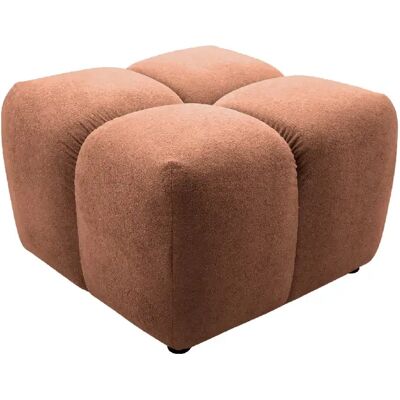Casanova Pouf en tissu lisse Terracotta 71x71x44 - Publicité Casanova Pouf en tissu lisse Terracotta 71x71x44 - Publicité