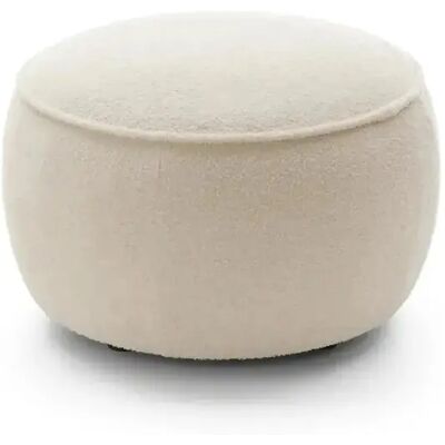 Casanova Pouf en tissu bouclette Beige 65x65x43cm - Publicité Casanova Pouf en tissu bouclette Beige 65x65x43cm - Publicité
