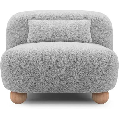 Casanova Fauteuil en tissu chiné Gris - Publicité Casanova Fauteuil en tissu chiné Gris - Publicité