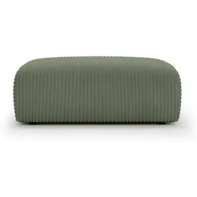 Casanova Pouf en velours côtelé Vert 110x72x40cm - Publicité Casanova Pouf en velours côtelé Vert 110x72x40cm - Publicité