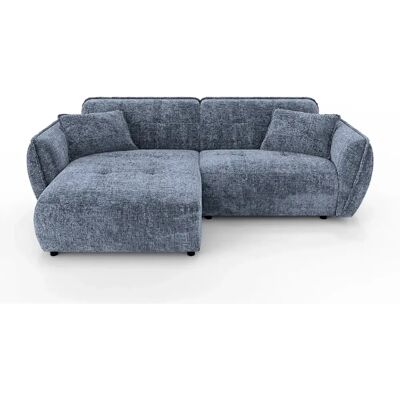 Casanova Canapé d'angle tissu chenille 4 places Bleu Gauche - Publicité Casanova Canapé d'angle tissu chenille 4 places Bleu Gauche - Publicité