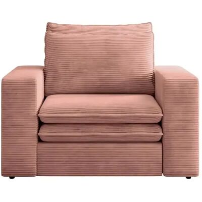 Casanova Fauteuil en velours côtelé Rose - Publicité Casanova Fauteuil en velours côtelé Rose - Publicité