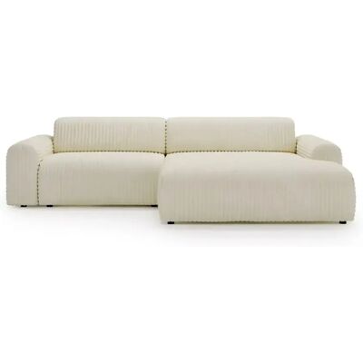 Casanova Canapé d'angle velours côtelé 3 places Beige Gauche - Publicité Casanova Canapé d'angle velours côtelé 3 places Beige Gauche - Publicité
