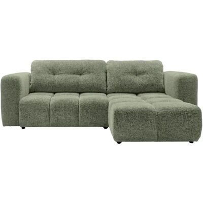 Casanova Canapé d'angle convertible tissu chenille 3 places Vert - Publicité Casanova Canapé d'angle convertible tissu chenille 3 places Vert - Publicité