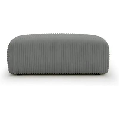 Casanova Pouf en velours côtelé Gris foncé 110x72x40cm - Publicité Casanova Pouf en velours côtelé Gris foncé 110x72x40cm - Publicité