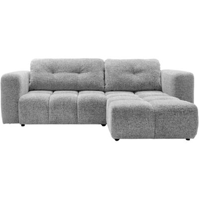 Casanova Canapé d'angle convertible tissu chenille 3 places Gris clair - Publicité Casanova Canapé d'angle convertible tissu chenille 3 places Gris clair - Publicité