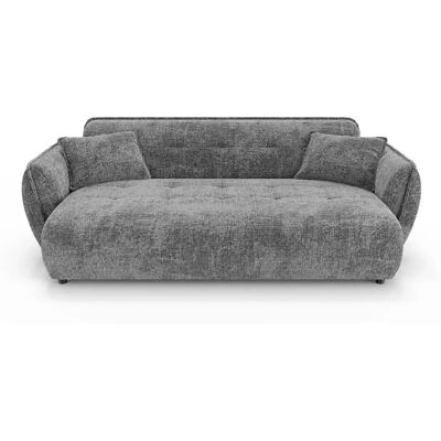 Casanova Canapé droit tissu chenille 3 places Gris foncé - Publicité Casanova Canapé droit tissu chenille 3 places Gris foncé - Publicité