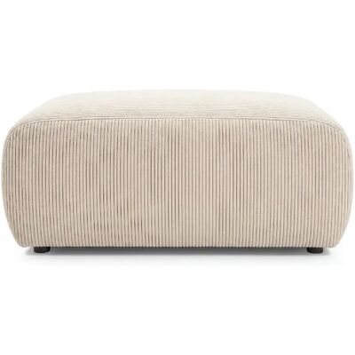 Casanova Pouf en velours côtelé Beige 105x57x40cm - Publicité Casanova Pouf en velours côtelé Beige 105x57x40cm - Publicité