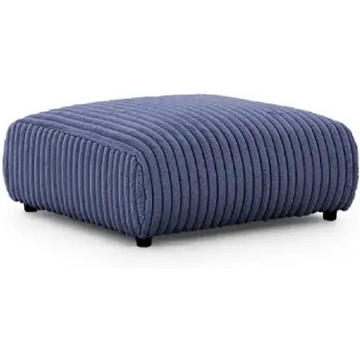Casanova Pouf en velours côtelé Bleu 88x88x37cm - Publicité Casanova Pouf en velours côtelé Bleu 88x88x37cm - Publicité