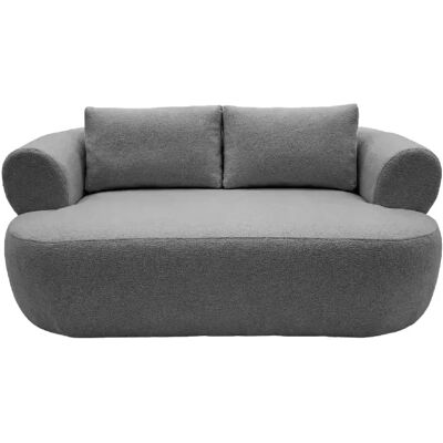 Casanova Canapé droit tissu chenille 2 places Gris foncé - Publicité Casanova Canapé droit tissu chenille 2 places Gris foncé - Publicité