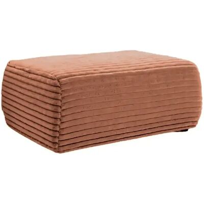 Casanova Pouf en velours côtelé Terracotta 100x68x42 - Publicité Casanova Pouf en velours côtelé Terracotta 100x68x42 - Publicité