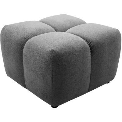 Casanova Pouf en tissu lisse Gris foncé 71x71x44cm - Publicité Casanova Pouf en tissu lisse Gris foncé 71x71x44cm - Publicité