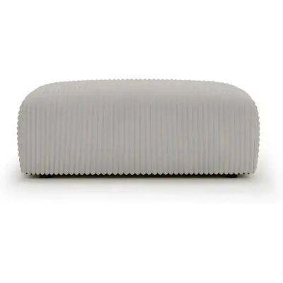 Casanova Pouf en velours côtelé Gris clair 110x72x40cm - Publicité Casanova Pouf en velours côtelé Gris clair 110x72x40cm - Publicité