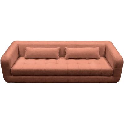 Casanova Canapé droit tissu chenille 4 places Terracotta - Publicité Casanova Canapé droit tissu chenille 4 places Terracotta - Publicité