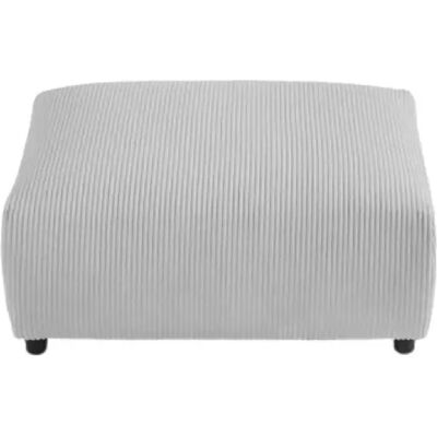 Casanova Pouf en velours côtelé Gris clair 88x88x37 - Publicité Casanova Pouf en velours côtelé Gris clair 88x88x37 - Publicité