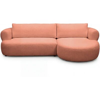 Casanova Canapé d'angle tissu chenille 4 places Terracotta Droit - Publicité Casanova Canapé d'angle tissu chenille 4 places Terracotta Droit - Publicité