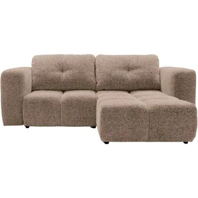 Casanova Canapé d'angle convertible tissu chenille 2 places Café - Publicité Casanova Canapé d'angle convertible tissu chenille 2 places Café - Publicité
